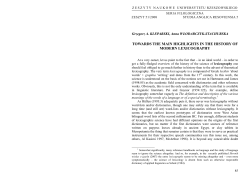 towards the main highlights in the history of modern lexicography