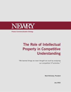 The Role of Intellectual Property in Competitive