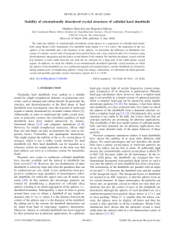 Stability of orientationally disordered crystal structures of colloidal