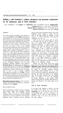 Building a solid foundation - sulphur, phosphorus and potassium