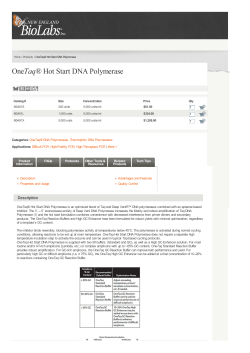 OneTaq® Hot Start DNA Polymerase