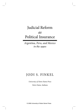 Judicial Reform as Political Insurance