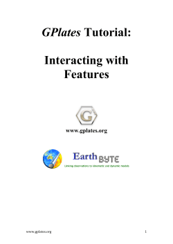 GPlates Tutorial: Interacting with Features