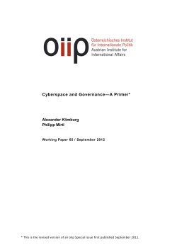 15. Cyberspace and Governance - Working Paper 65