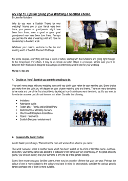 My Top 10 Tips for giving your Wedding a Scottish