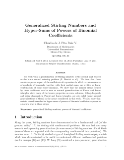 Generalized Stirling Numbers and Hyper