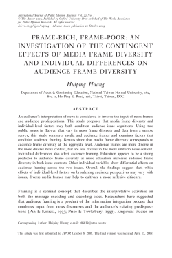 frame-rich, frame-poor: an investigation of the