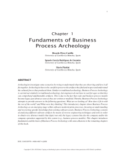 Fundaments of Business Process Archeology