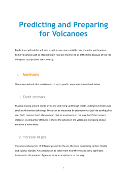 Predicting and Preparing for Volcanoes
