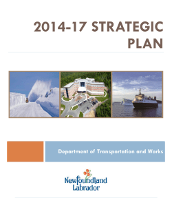 2014-17 strategic plan - Transportation and Works