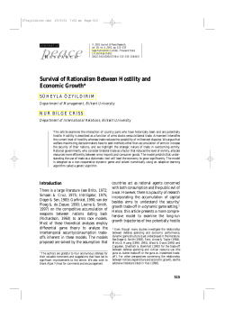 Survival of Rationalism Between Hostility and Economic Growth