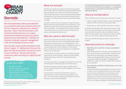 Steroids - The Brain Tumour Charity