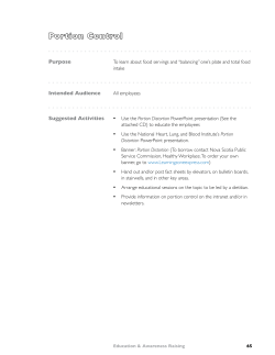 Portion Control - Government of Nova Scotia