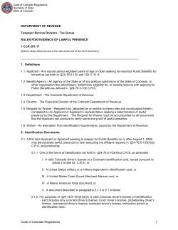 1 CCR 201-17 - Colorado Secretary of State