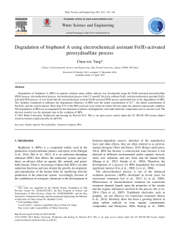 Degradation of bisphenol A using electrochemical assistant Fe(II