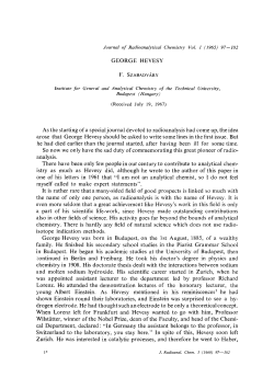 Hevesy by Szabadvary JRC v.1. 1968. p97-102