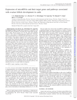 Expression of microRNAs and their target genes and pathways