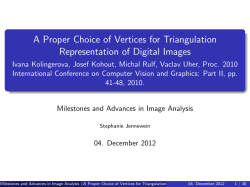 A Proper Choice of Vertices for Triangulation Representation of