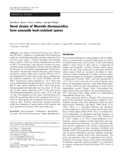 Novel strains of Moorella thermoacetica form unusually heat