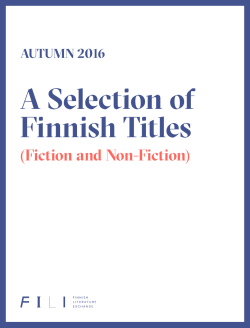 A Selection of Finnish Titles / Autumn 2016