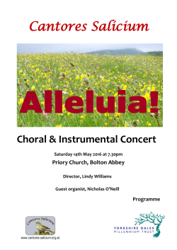 Concert programme May 2016