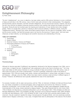 Enlightenment Philosophy - ieg