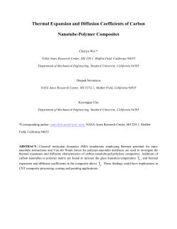 Thermal Expansion and Diffusion Coefficients of Carbon Nanotube