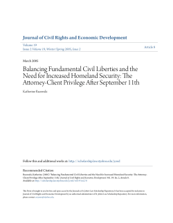 Balancing Fundamental Civil Liberties and the Need for Increased
