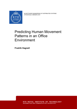 Predicting Human Movement Patterns in an Office Environment