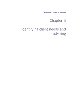 Chapter 5 Identifying client needs and advising