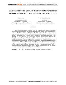 changing profile of state transport undertakings in mass transport