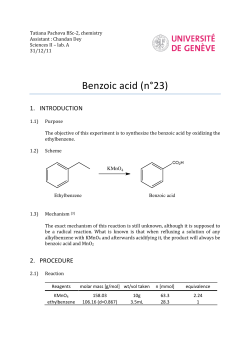 Benzoic acid (n&deg;23) - ASSO-ETUD