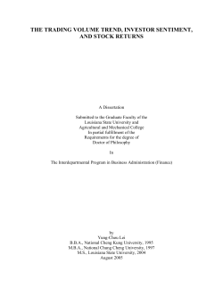 the trading volume trend, investor sentiment, and stock returns