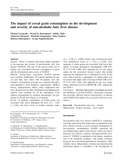 The impact of cereal grain consumption on the development and