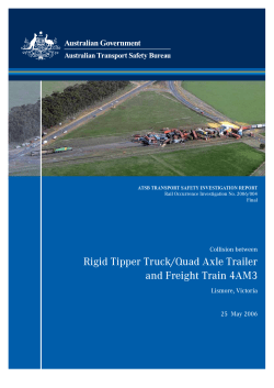 Collision between Rigid Tipper Truck/Quad Axle Trailer and Freight