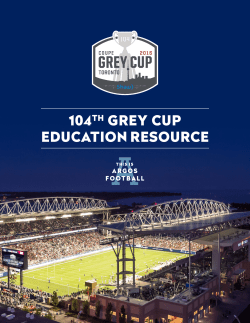 104th grey cup education resource