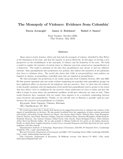The Monopoly of Violence: Evidence from Colombia