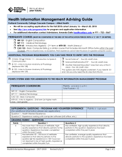 Health Information Management Advising Guide