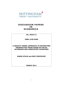 A gravity model approach to estimating prospective trade gains in