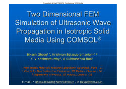 Two Dimensional FEM Simulation of Ultrasonic Wave Propagation