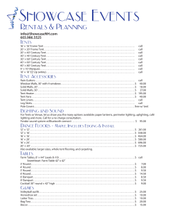 Party Rentals - Showcase Events