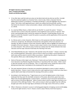 AP English Literature and Composition Unit 1: Tenacity and Futility