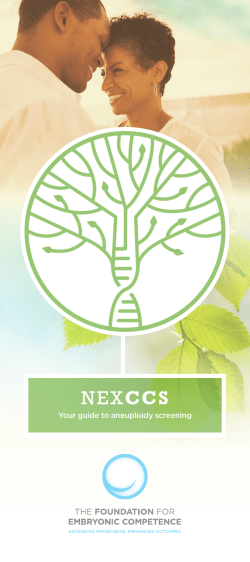 NexCCS Brochure - Foundation for Embryonic Competence