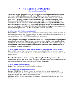 7 -- THE ALTAR OF INCENSE