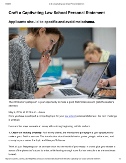 Craft a Captivating Law School Personal Statement