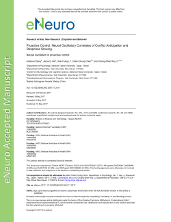 Proactive Control: Neural Oscillatory Correlates of Conflict