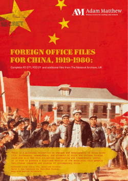 Foreign Office Files for China Flyer