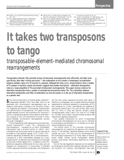 It takes two transposons to tango