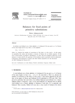 Balances for fixed points of primitive substitutions