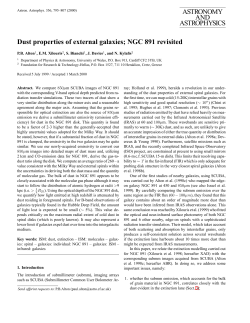 ASTRONOMY AND ASTROPHYSICS Dust properties of external